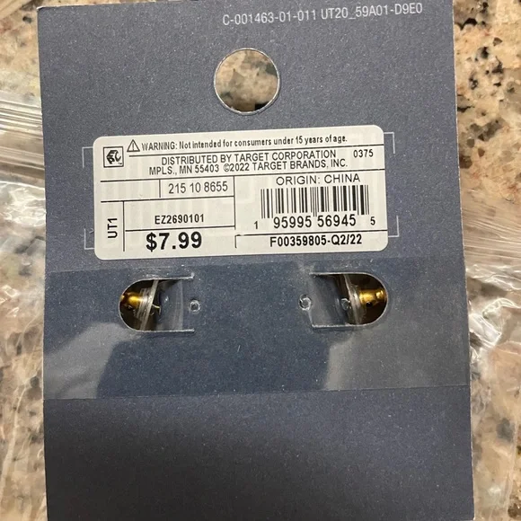 Universal Thread Braided Gold Earrings - Picture 2 of 2